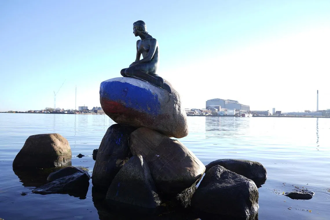 Police say they yet to determine who vandalised Denmarks most popular tourist attraction.