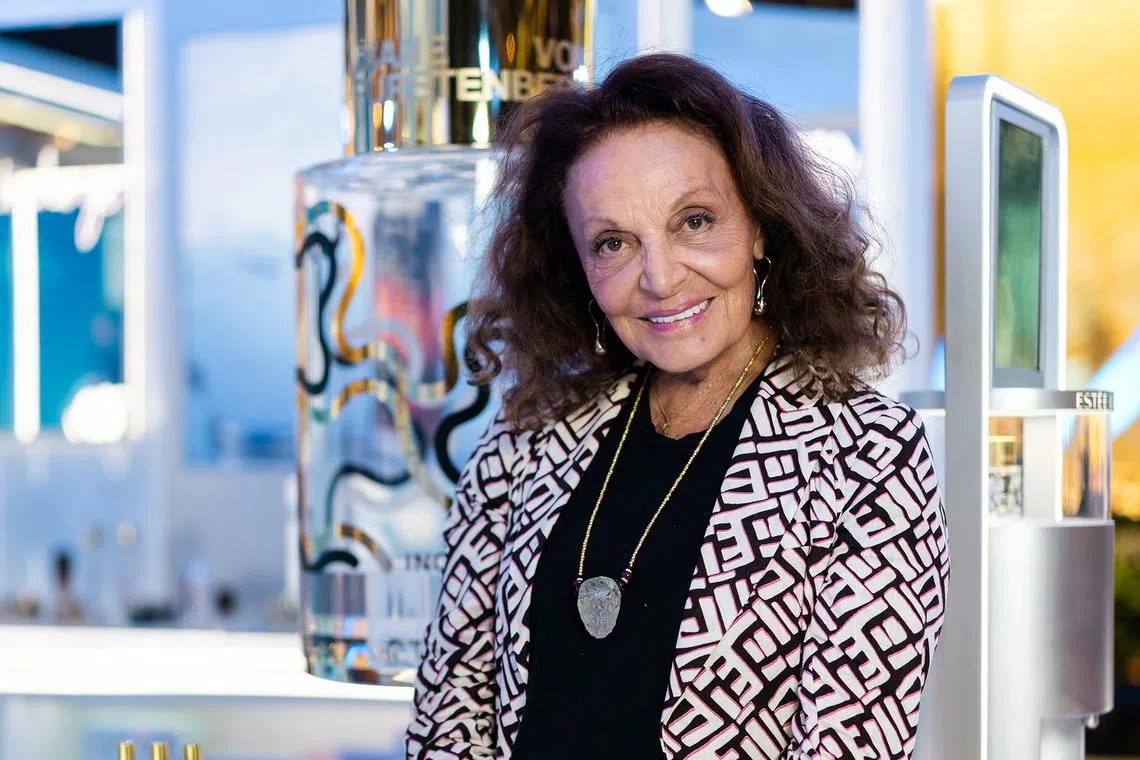 Diane von Furstenberg was in Singapore to promote her Estee Lauder beauty collection.