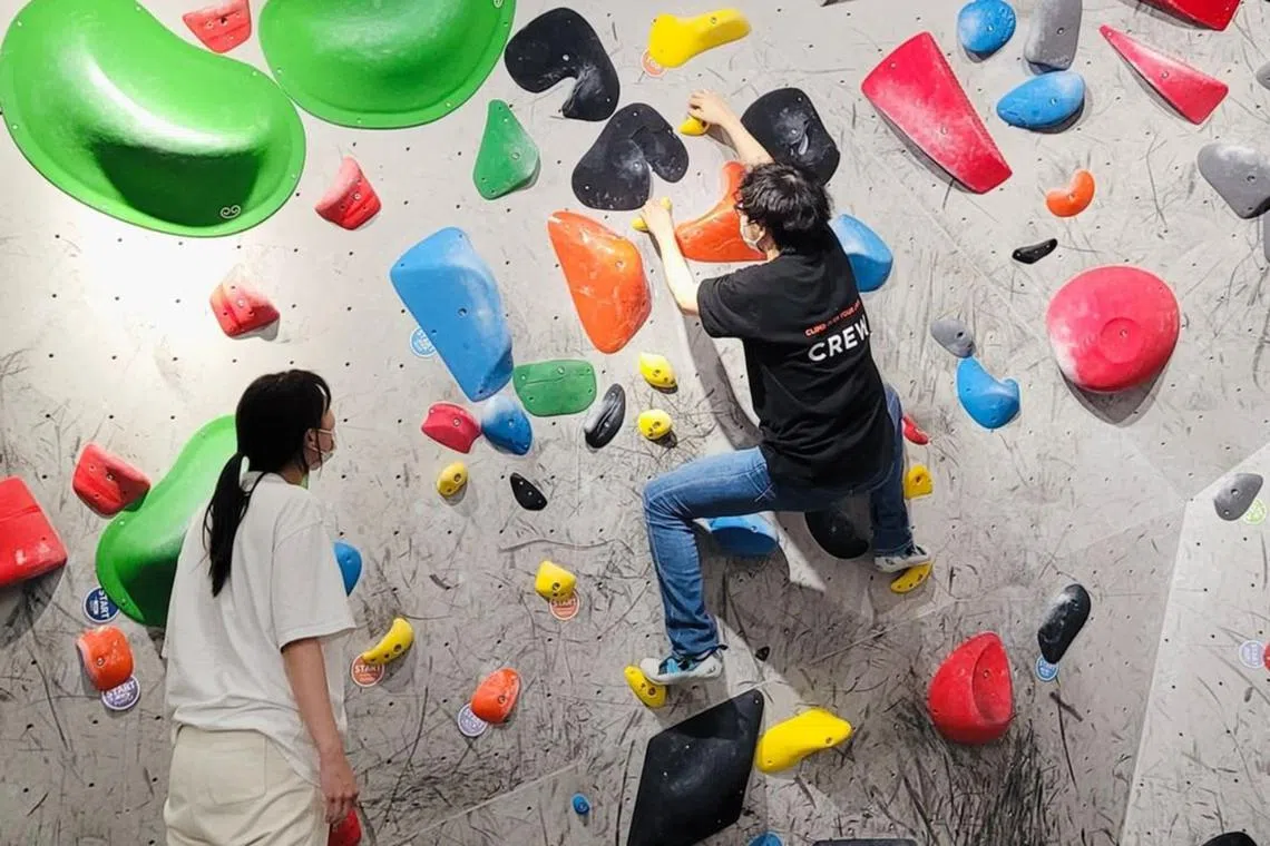 South Korean cinema chain CJ CGV converted some of its movie halls to install climbing walls.