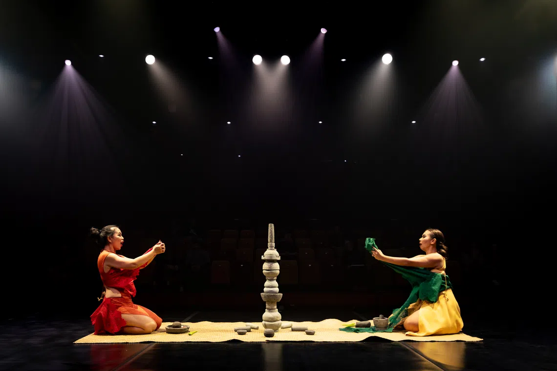 Ayu Permata Sari and Hasyimah Harith’s Batu explores how women carry family and cultural memory through kitchen utensils.