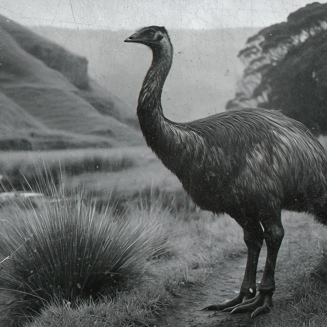 The South Island giant moa was the tallest bird which ever lived, growing up to 3.6m tall.