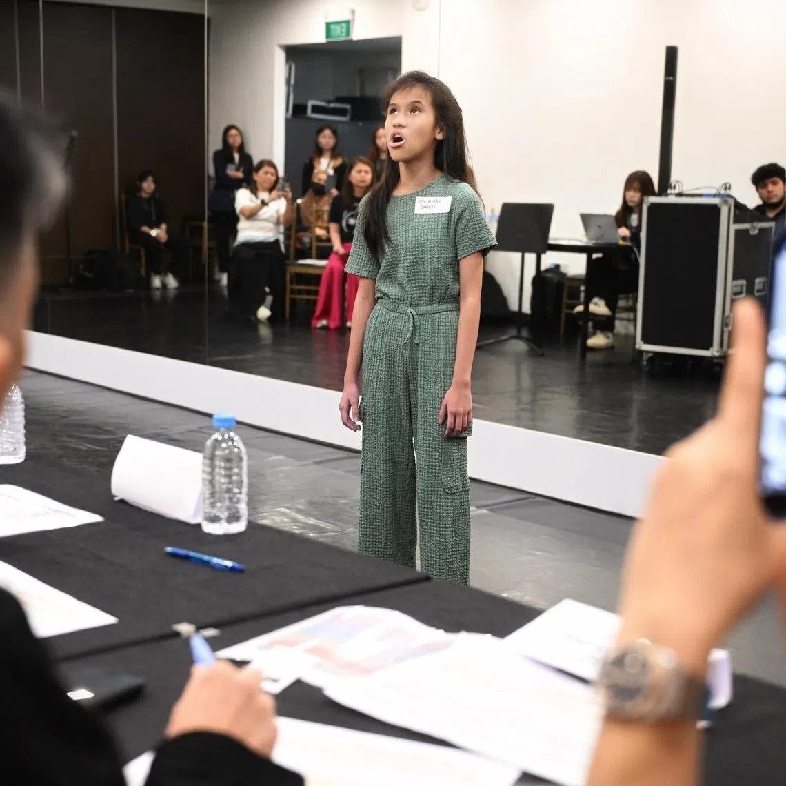 Nur Anisah Daaniys Muhammad Sufian auditioning for the ChildAid 2024 show, themed The Dream Emporium , on July 20, 2024.