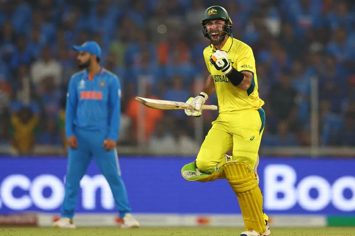 Cricket - ICC Cricket World Cup 2023 - Final - India v Australia - Narendra Modi Stadium, Ahmedabad, India - November 19, 2023 Australia's Glenn Maxwell celebrates after winning the ICC Cricket World Cup REUTERS/Andrew Boyers/File photo