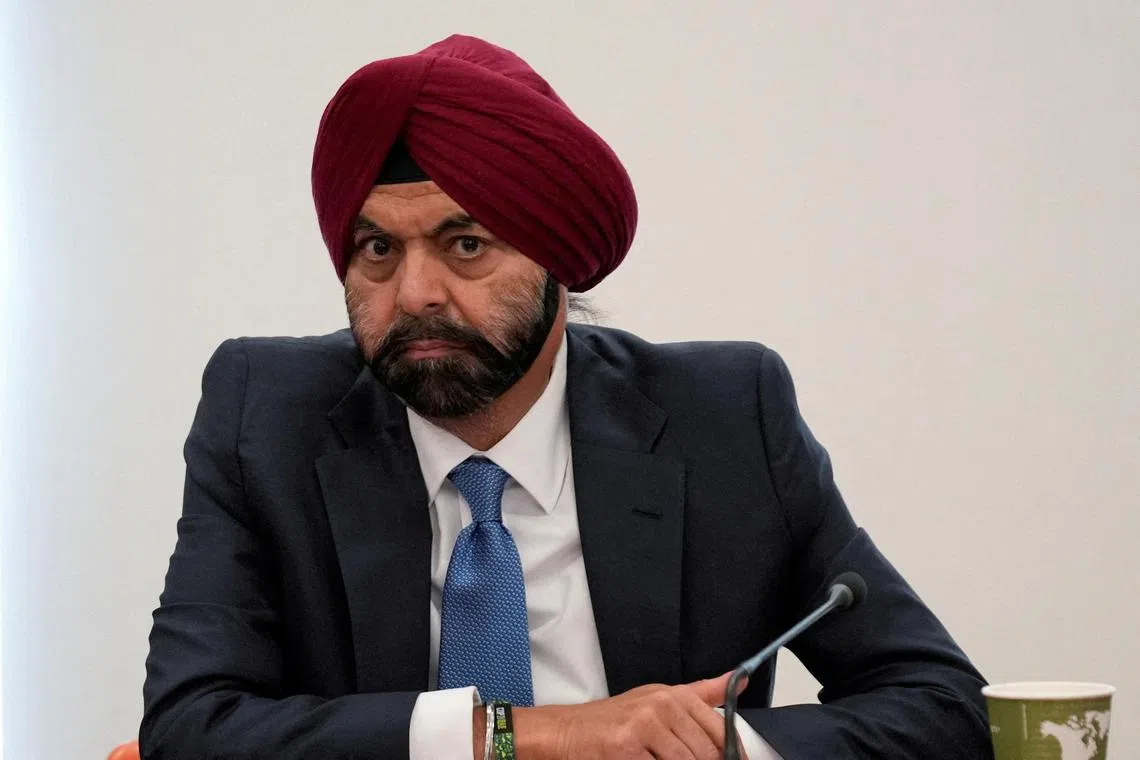 FILE PHOTO: Ajay Banga, World Bank president, participates in global infrastructure and investment forum in New York, Thursday, Sept. 21, 2023. Seth Wenig/Pool via REUTERS/File Photo