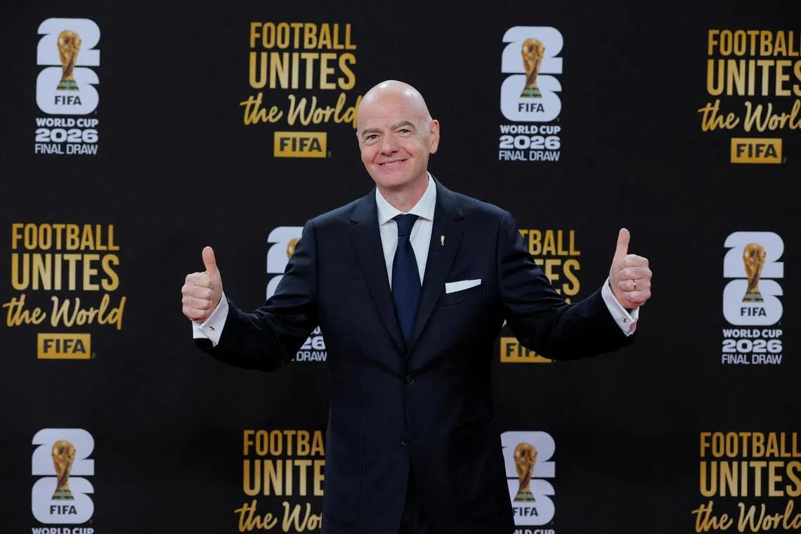 FIFA president Gianni Infantino arriving at the World Cup 2026 draw in December 2025.