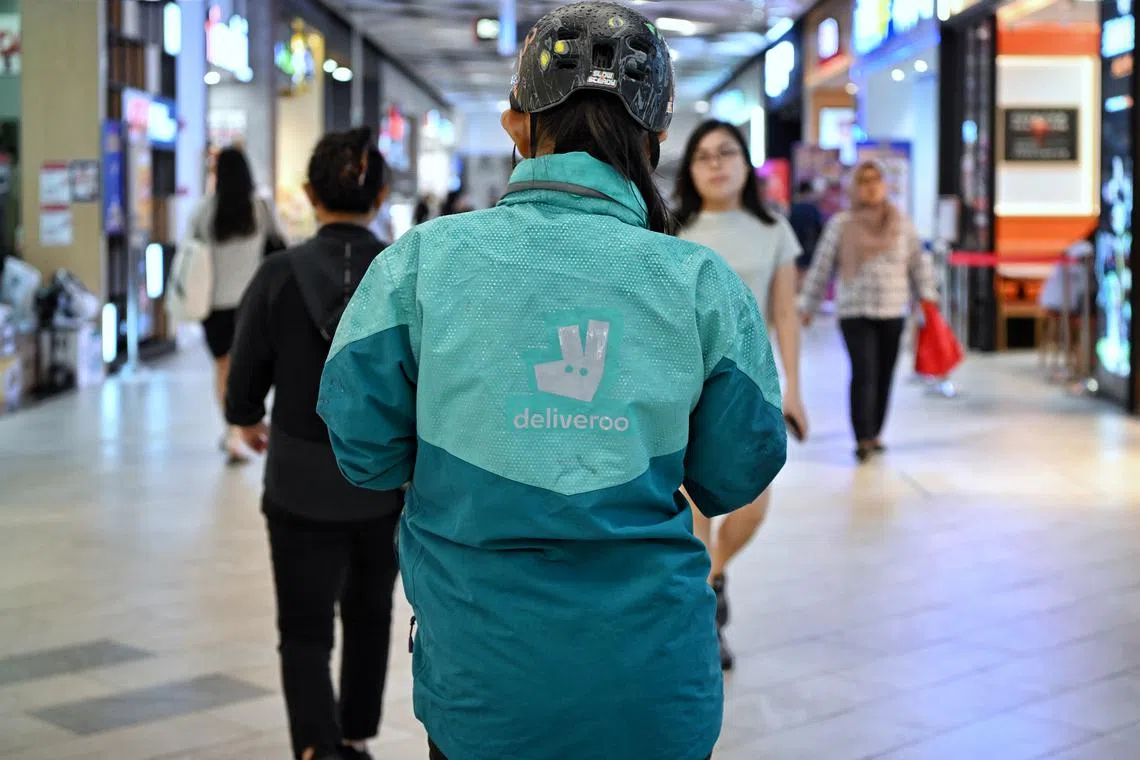 Deliveroo said orders fell 1 per cent in its third quarter, having been down 6 per cent in the first half.