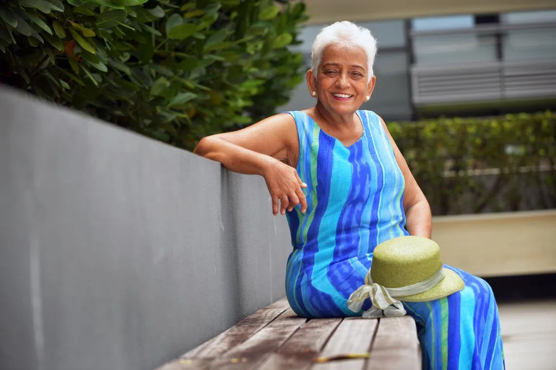 Ms Florence Nathan has a skin condition called psoriasis. Symptoms include pink or red scaly skin and nails too hard to cut.