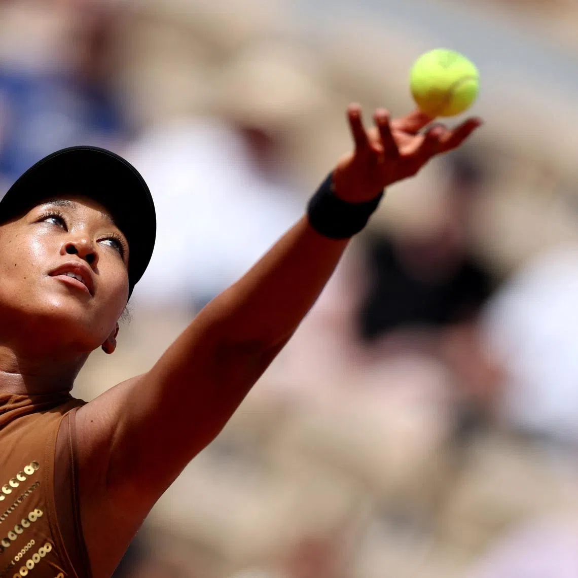 Tennis - French Open - Roland Garros, Paris, France - May 30, 2026 Japan's Naomi Osaka in action during her third round match against Iva Jovic of the U.S. REUTERS/Stephane Mahe