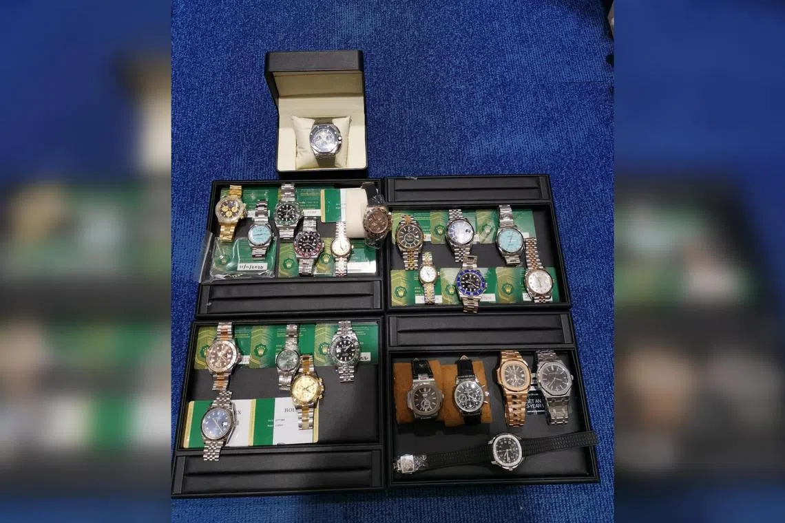Baer Koh Shi Rui allegedly misappropriated an assortment of watches worth a total of around $892,000.