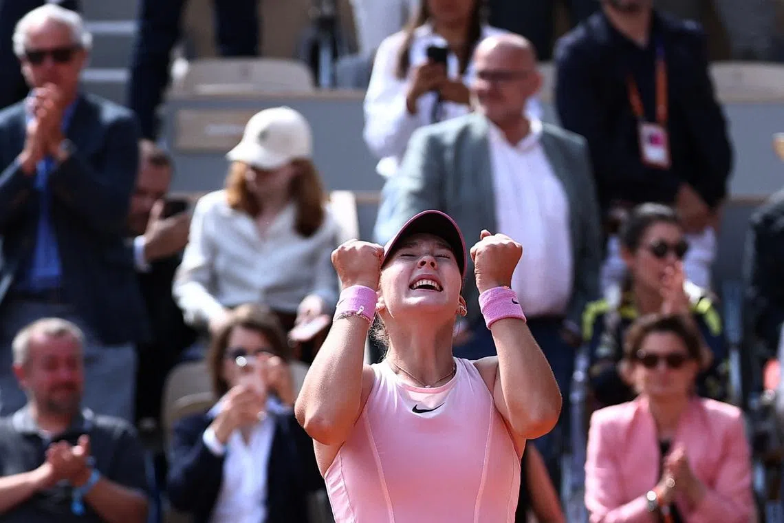 Tennis-French Open women's singles champion Mirra Andreeva