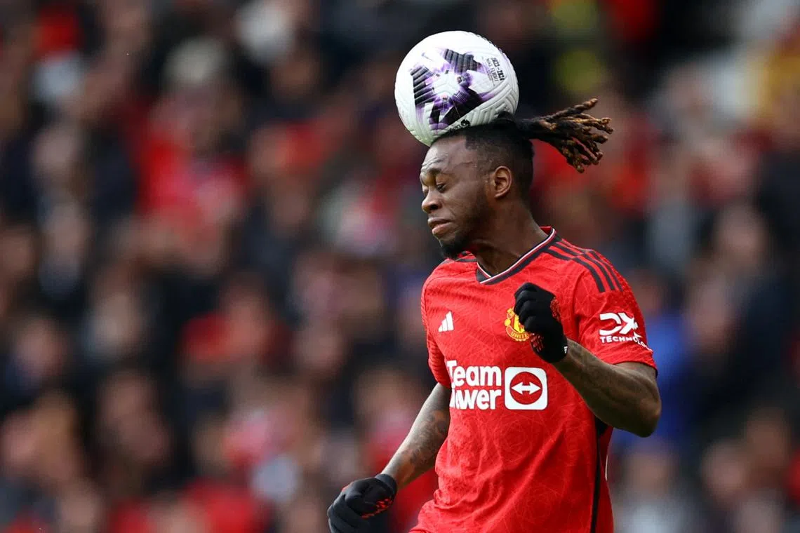 FILE PHOTO: Soccer Football - Premier League - Manchester United v Burnley - Old Trafford, Manchester, Britain - April 27, 2024 Manchester United's Aaron Wan-Bissaka in action REUTERS/Carl Recine/File Photo