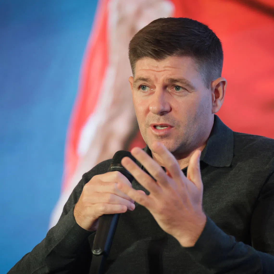 Liverpool legend Steven Gerrard attended a football clinic and gala dinner in Singapore on Oct 4.