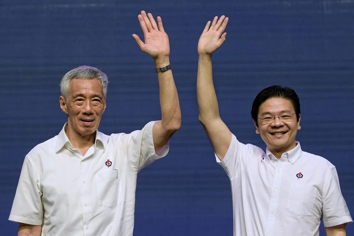 The People's Action Party (PAP) elected its 37th Central Executive Committee (CEC) on Sunday (Nov 6) at the party's conference held at Resorts World Sentosa Convention Centre. Elected members include Prime Minister Lee Hsien Loong (L) and Deputy Prime Minister and Minister for Finance Lawrence Wong.