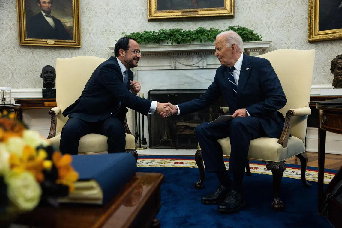 US President Joe Biden hosted his last foreign leader, Cypriot President Nikos Christodoulides, in the Oval Office before the Nov 5 election. 