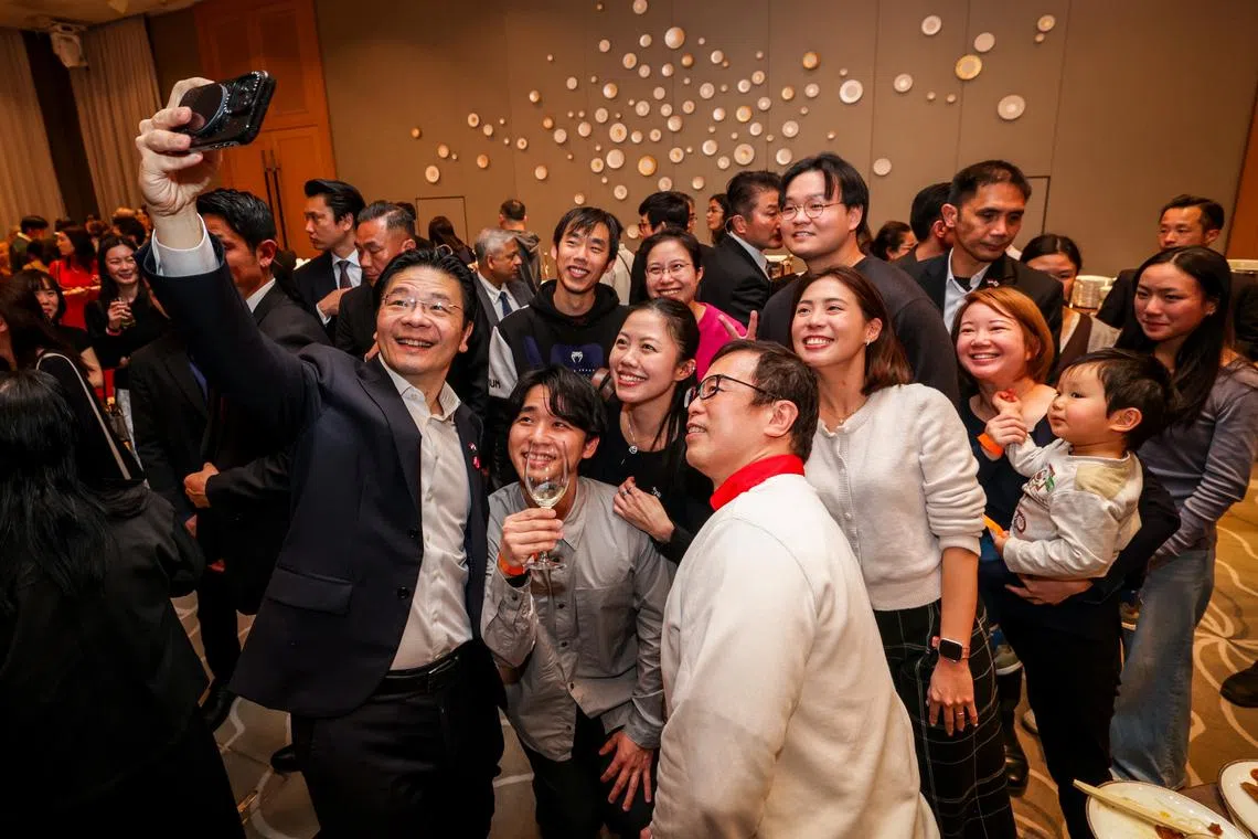 Prime Minister Lawrence Wong met some 500 overseas Singaporeans and their families at a reception in Tokyo on March 17.