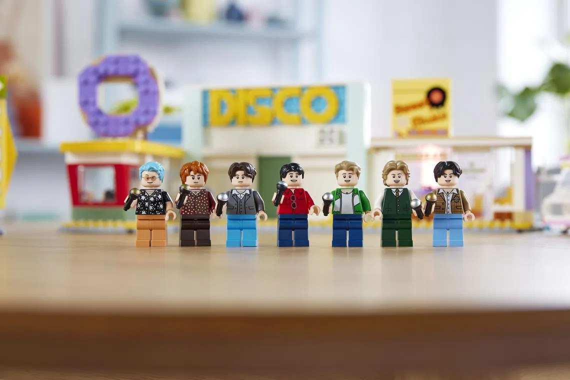 Lego has launched a new brick toy set based on BTS' Dynamite music video.