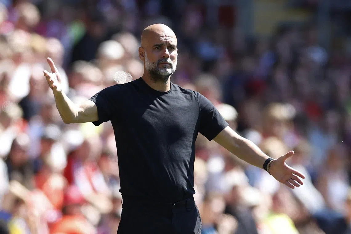 Soccer Football - Premier League - Southampton v Manchester City - St Mary's Stadium, Southampton, Britain - May 10, 2025 Manchester City manager Pep Guardiola Action Images via Reuters/Peter Cziborra/File Photo
