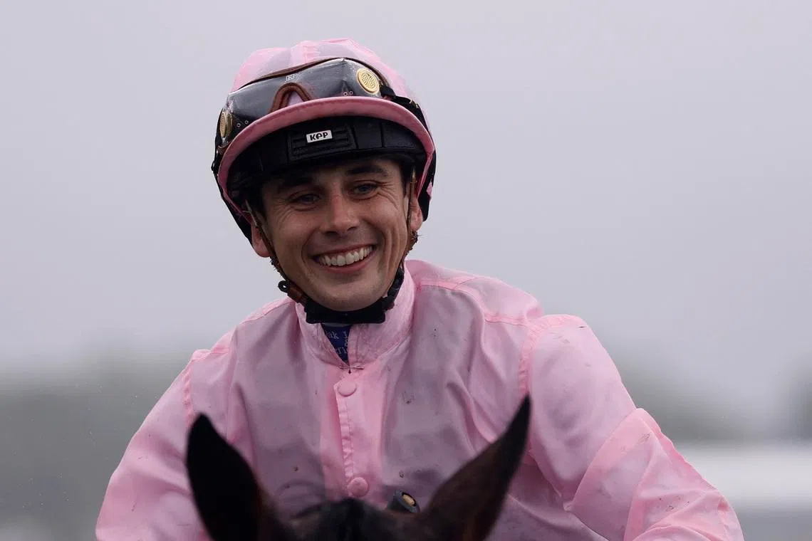 Horse Racing - The Epsom Derby - Epsom Downs Racecourse, Surrey, Britain - June 6, 2026 Ronan Whelan riding Christmas Day celebrates after winning the 16:00 Betfred Derby Action Images via Reuters/Andrew Couldridge