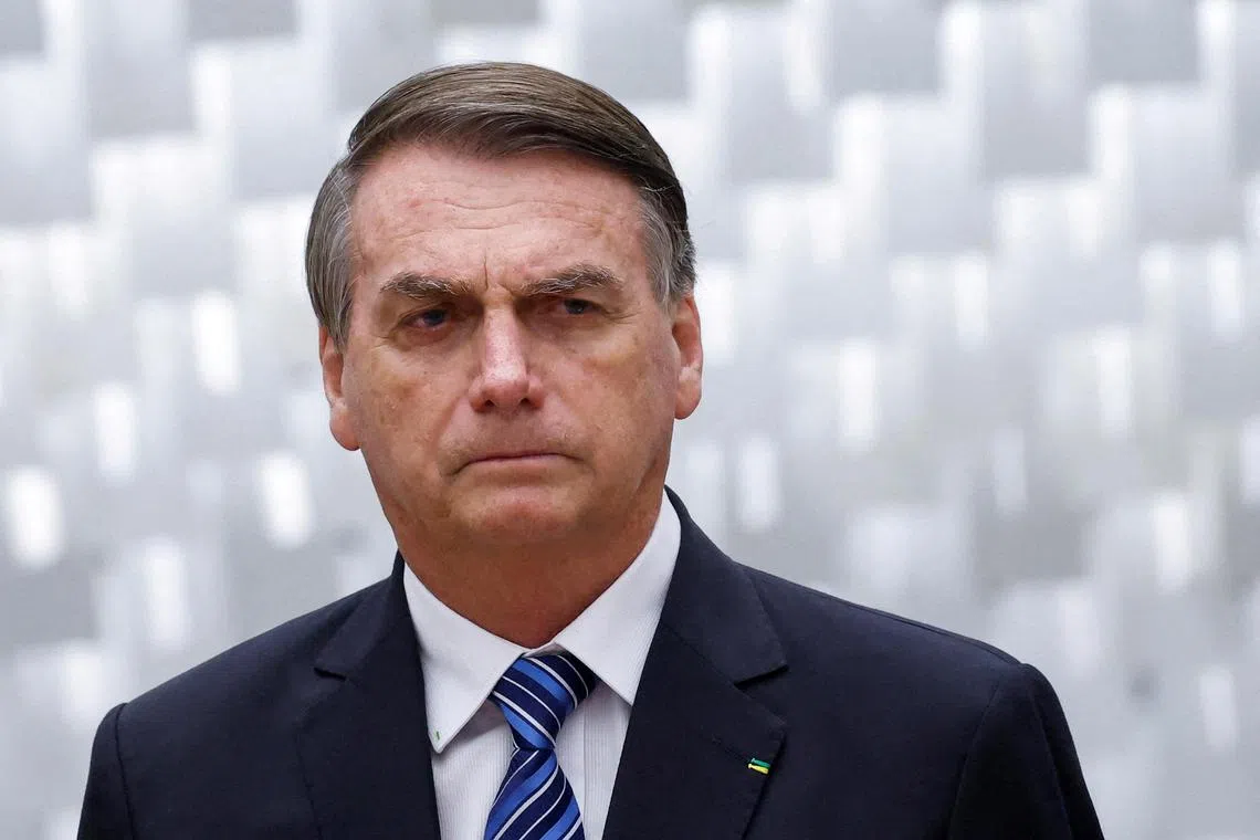 Mr Bolsonaro (above) has not said whether or not he will attend the inauguration of election rival Luiz Inacio Lula da Silva.