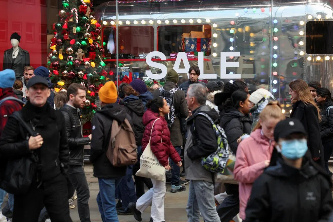 There were signs that inflation was also boosted by spending in the run-up to Christmas.
