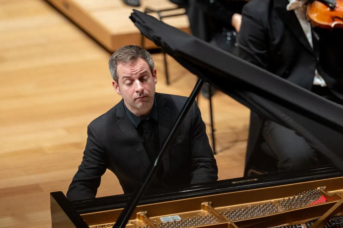 The highlight of the evening was most definitely Bertrand Chamayou’s account of Liszt’s first piano concerto. 
