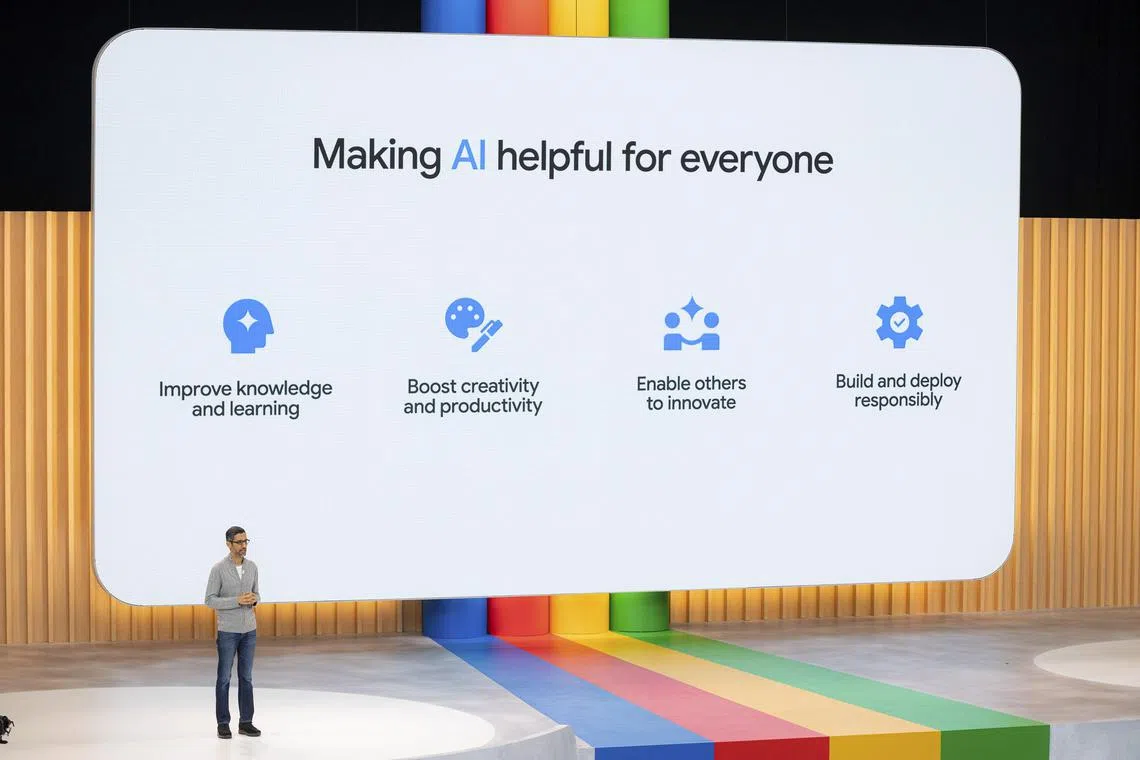 At its annual developer conference, Google unveiled a version of its search engine that uses large language models. 