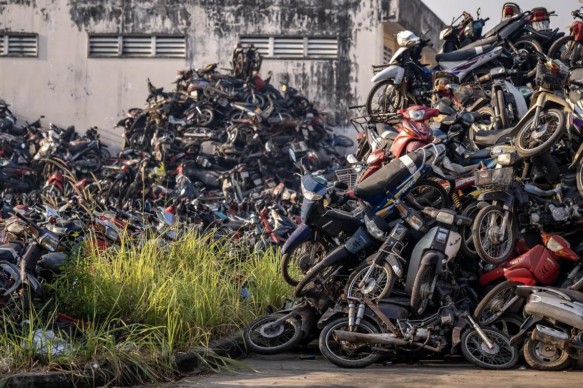 It is more cost effective for motorbike owners to abandon the bikes than to pay the fines to get them back.