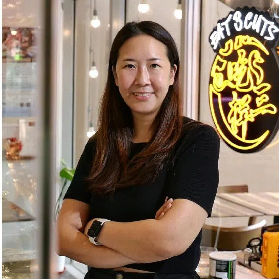 (From left) Ms Sharon Poon, co-owner and roast chef of Eat 3 Cuts., Mr Teo Chye Huat of Hai Nan Zai, and Mrs Jenny Png and Mr Sam Png, co-owners of Woody Peranakan Family Cafe.