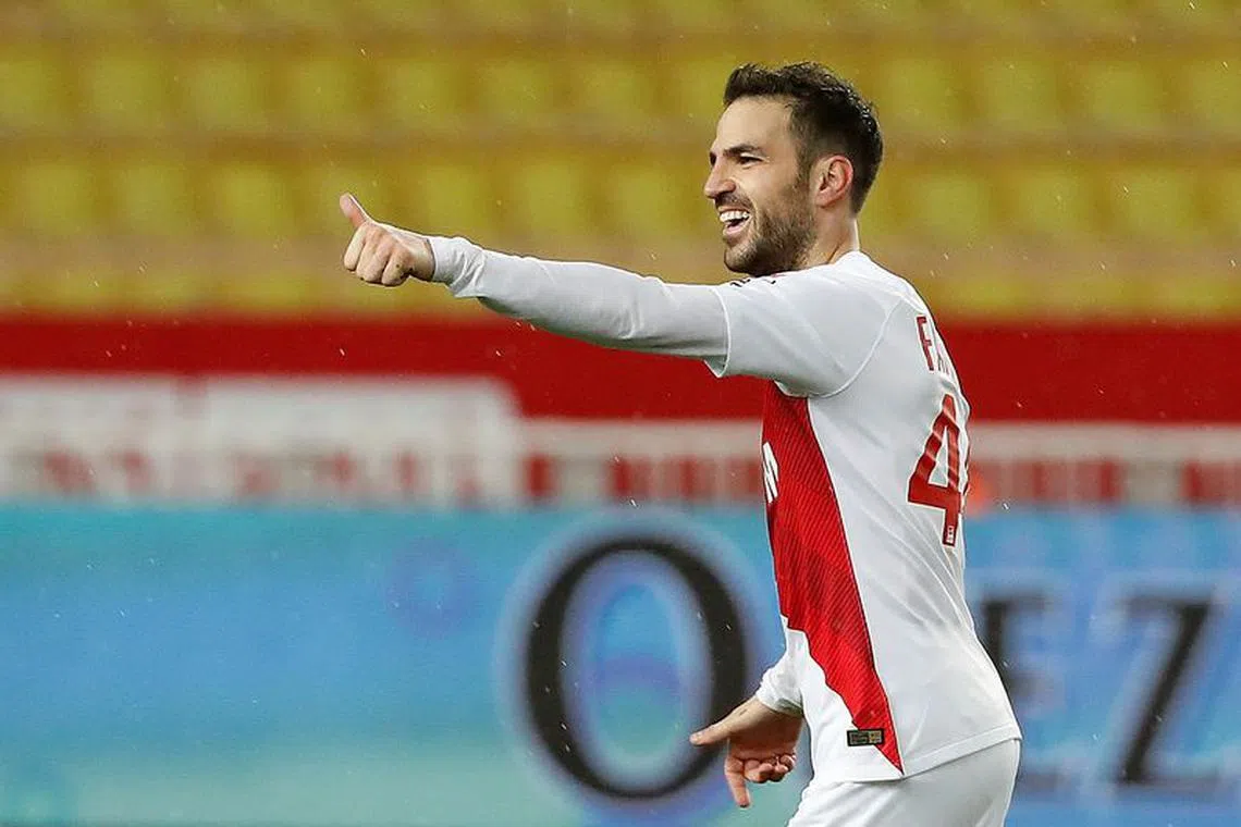 Soccer Football - Ligue 1 - AS Monaco v Toulouse - Stade Louis II, Monaco - February 2, 2019   AS Monaco's Cesc Fabregas celebrates scoring their second goal REUTERS/Eric Gaillard/File Photo