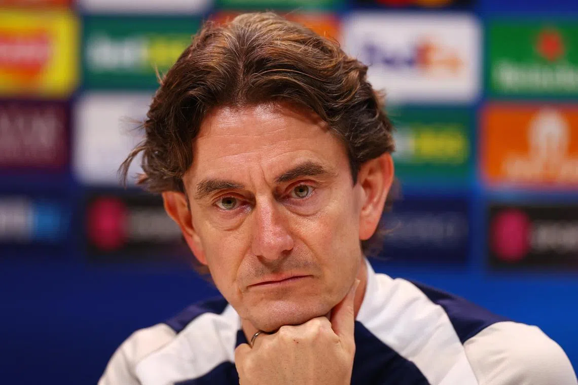 Soccer Football - UEFA Champions League - Tottenham Hotspur Press Conference - Tottenham Hotspur Training Centre, London, Britain - January 19, 2026 Tottenham Hotspur manager Thomas Frank during the press conference Action Images via Reuters/Matthew Childs