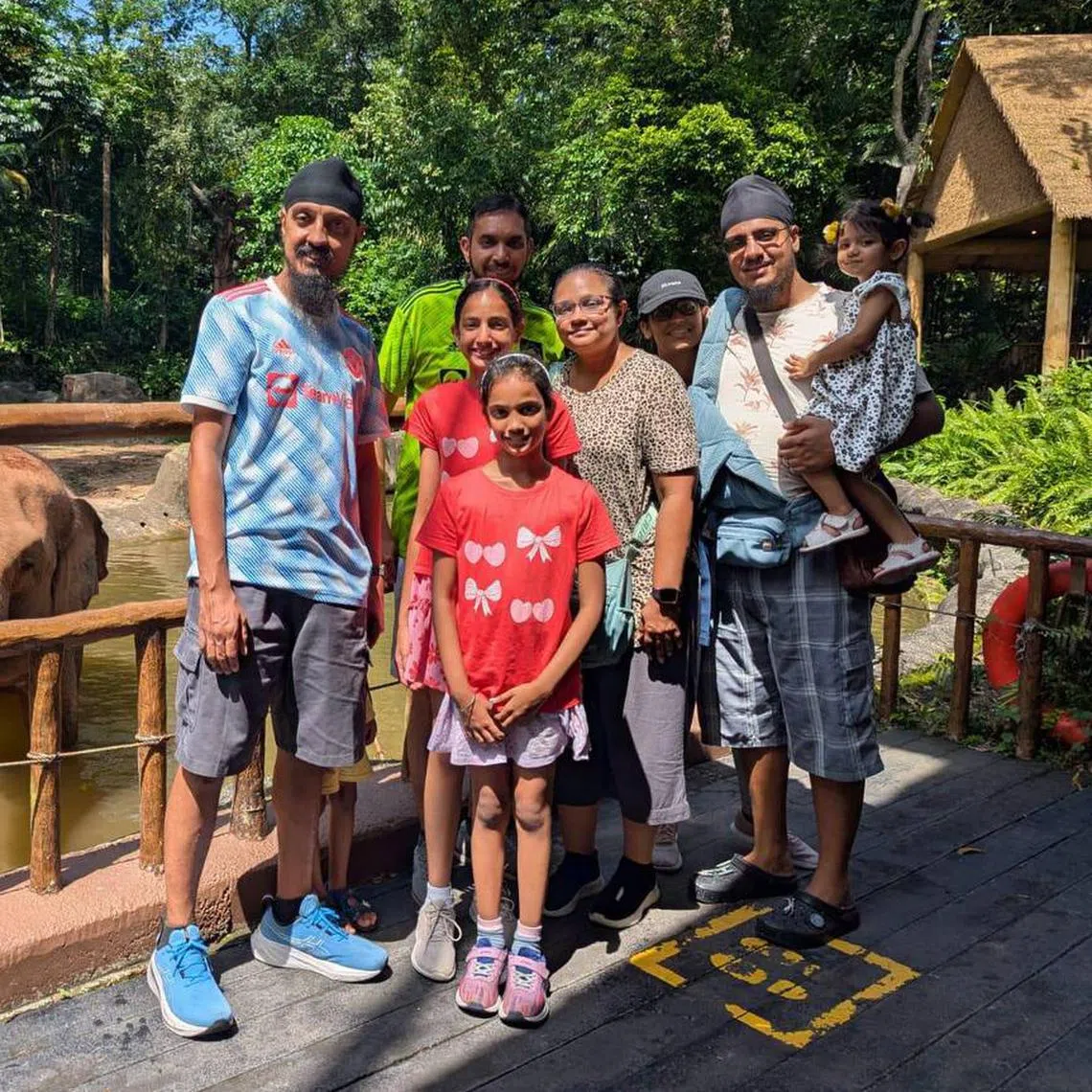 An outing to the zoo with Inderpal Singh (most right) and his extended family. 
