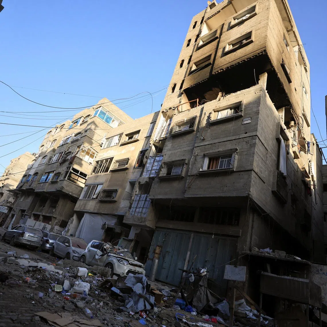 One of the strikes killed five people in a single family, including the parents, medics said.