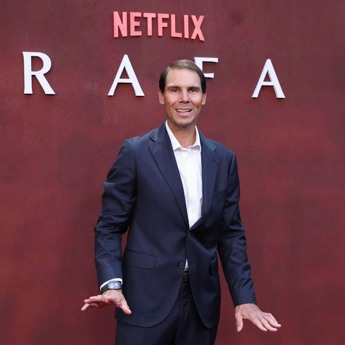 Rafael Nadal at the premier of Rafa, the four-part documentary series which has just been released on Netflix. 