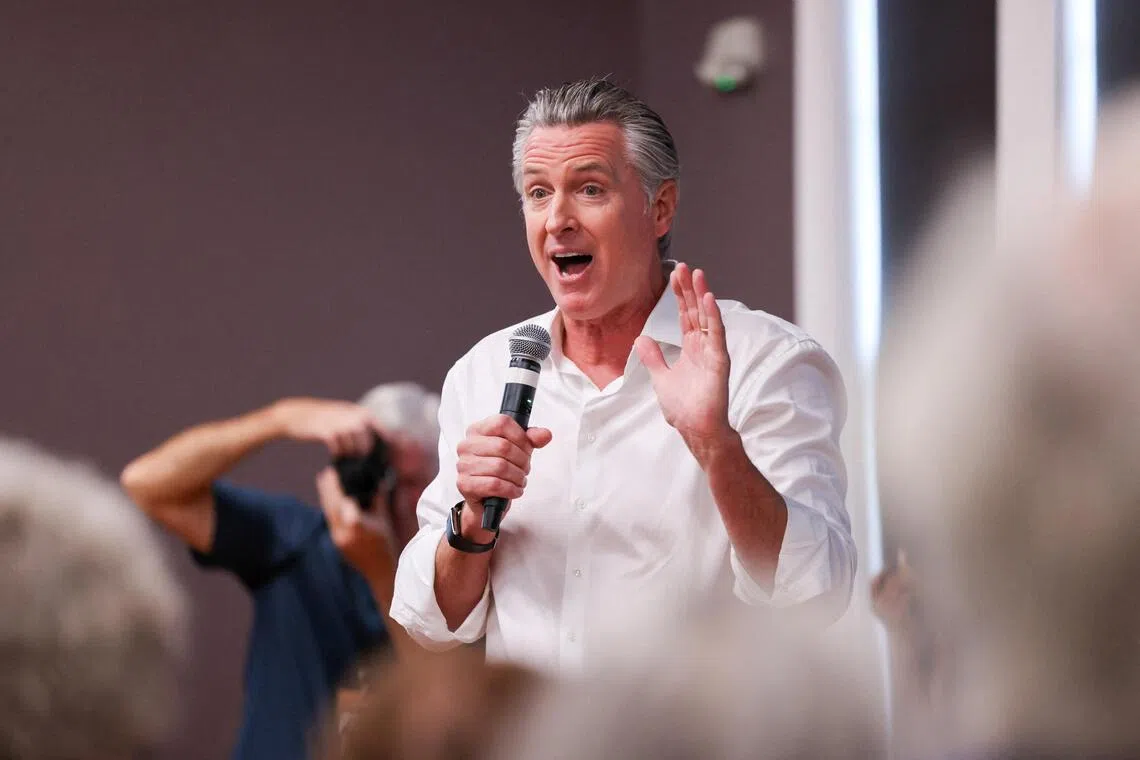 California Governor Newsom says he won’t run for president if Kamala Harris does
