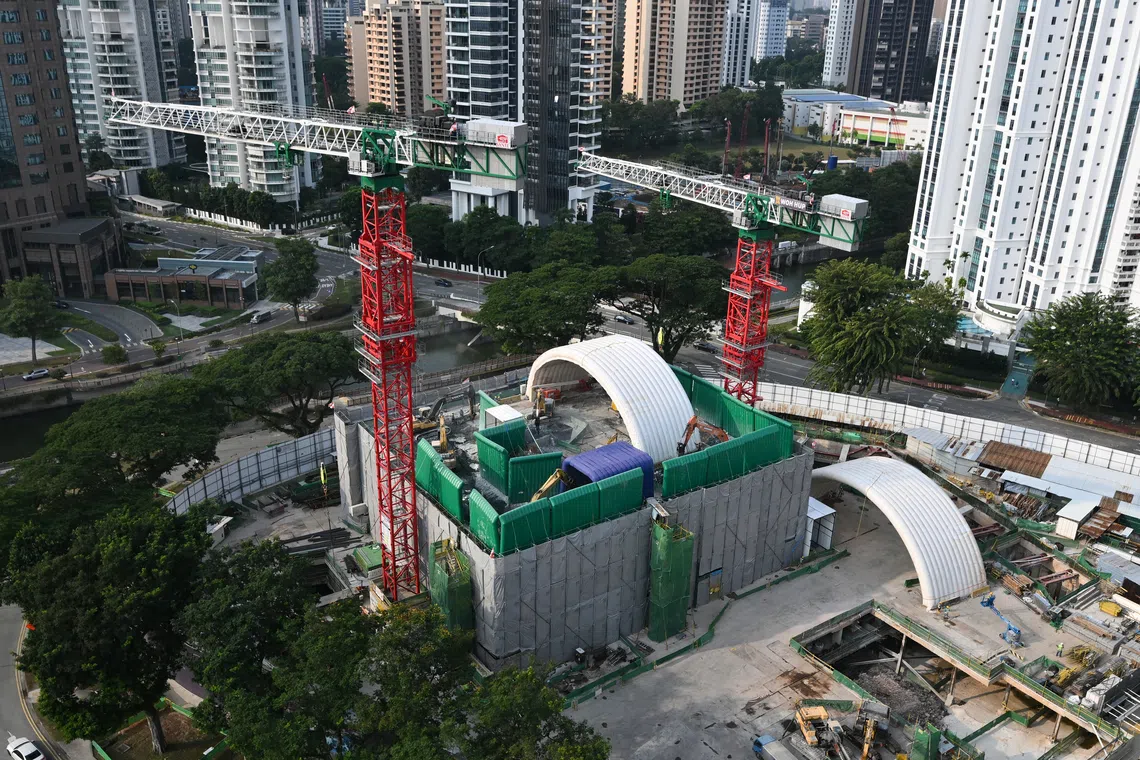 Demolition works at Promenade Peak condominium on Aug 27.