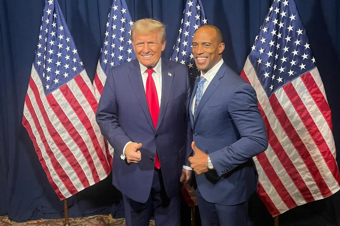Mr Turner (right) is the first Black American picked for a Cabinet post in Trump’s second administration. 