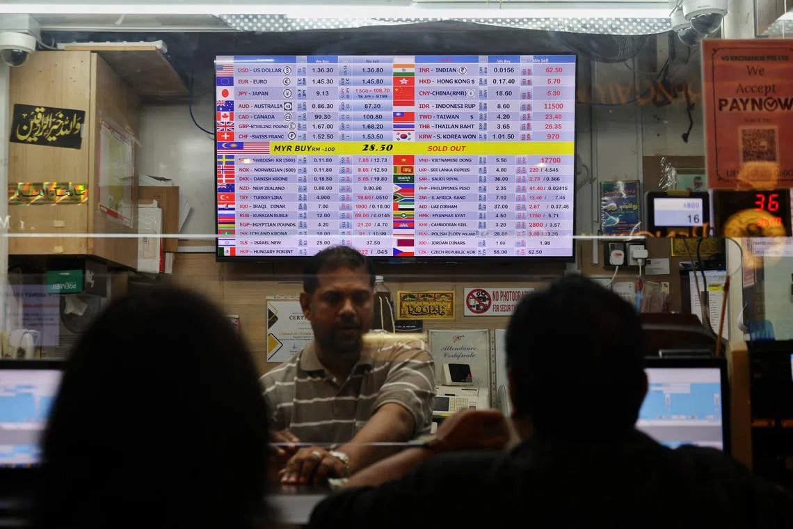 At least six money changers in The Arcade in Raffles Place ran out of ringgit as at 5pm, on Oct 24.