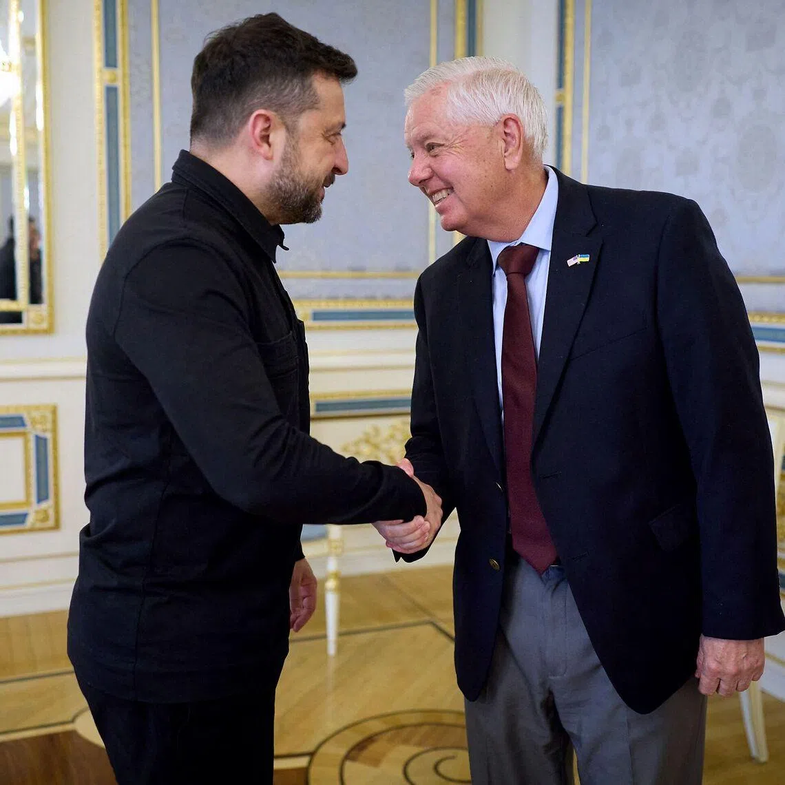 Ukraine President Volodymyr Zelensky met the late Senator Lindsey Graham on July 10.