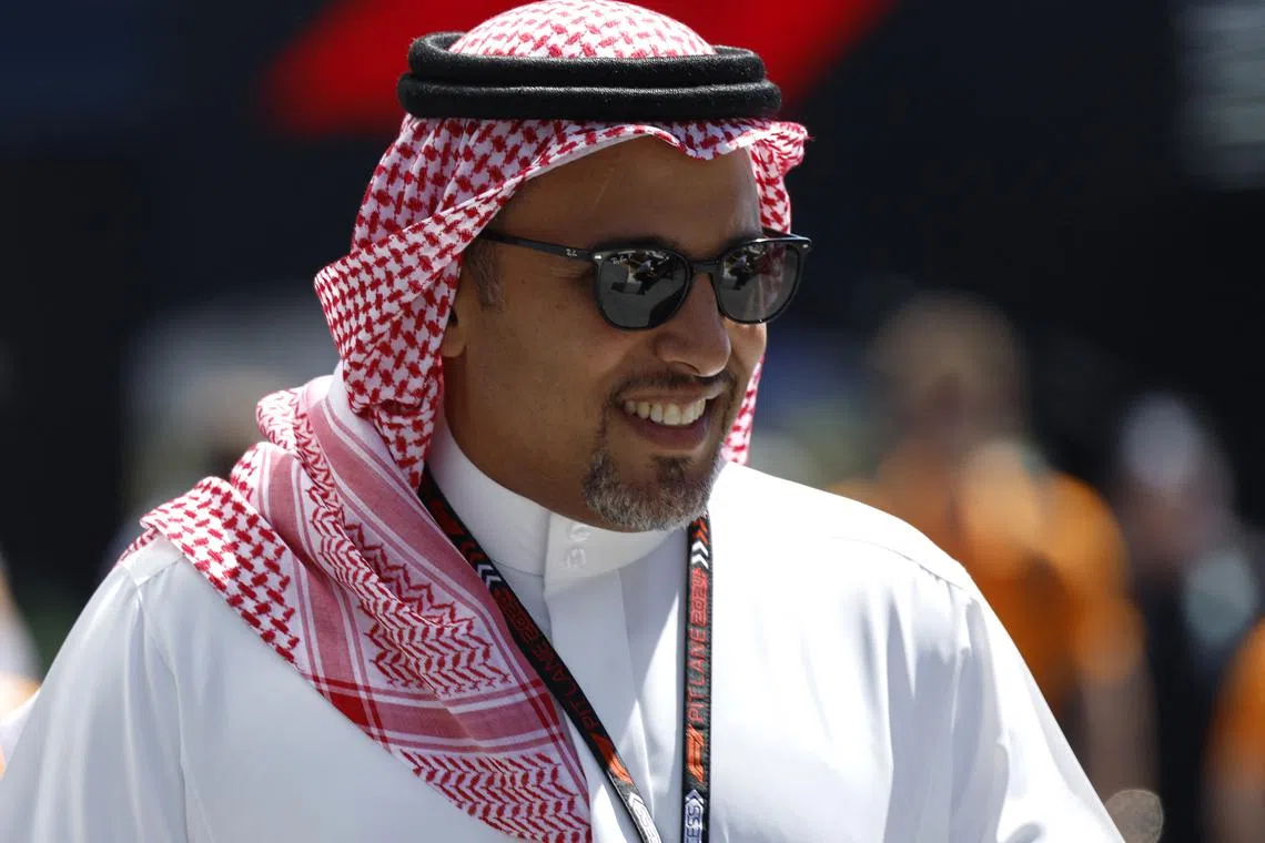 FILE PHOTO: Formula One F1 - Saudi Arabian Grand Prix - Jeddah Corniche Circuit, Jeddah, Saudi Arabia - March 8, 2024 Prince Khalid bin Sultan Al-Abdullah Al-Faisal, President of Saudi Automobile and Motorcycle Federation is seen before practice REUTERS/Hamad I Mohammed/File Photo