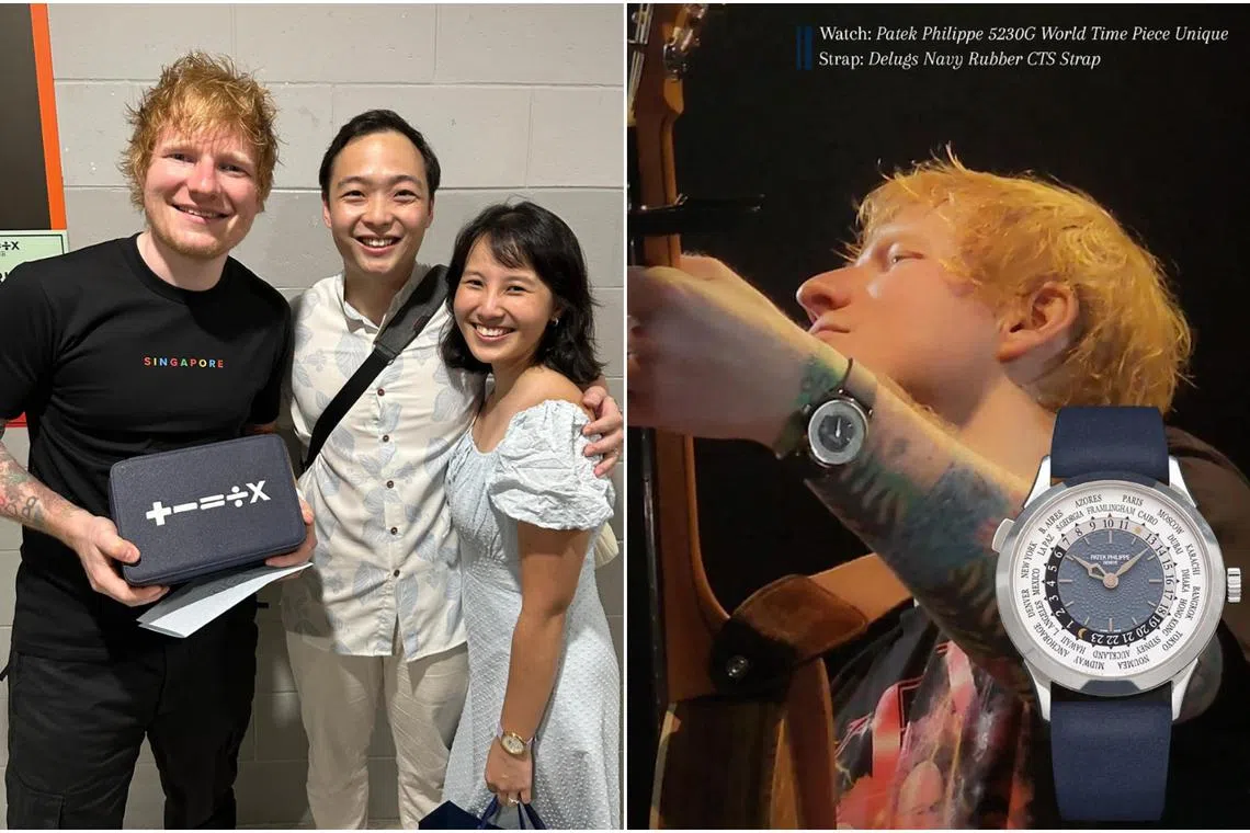 Delugs co-founders Kenneth Kuan and Chia Pei Qi personally handed Sheeran the straps backstage before his two sold-out performances.