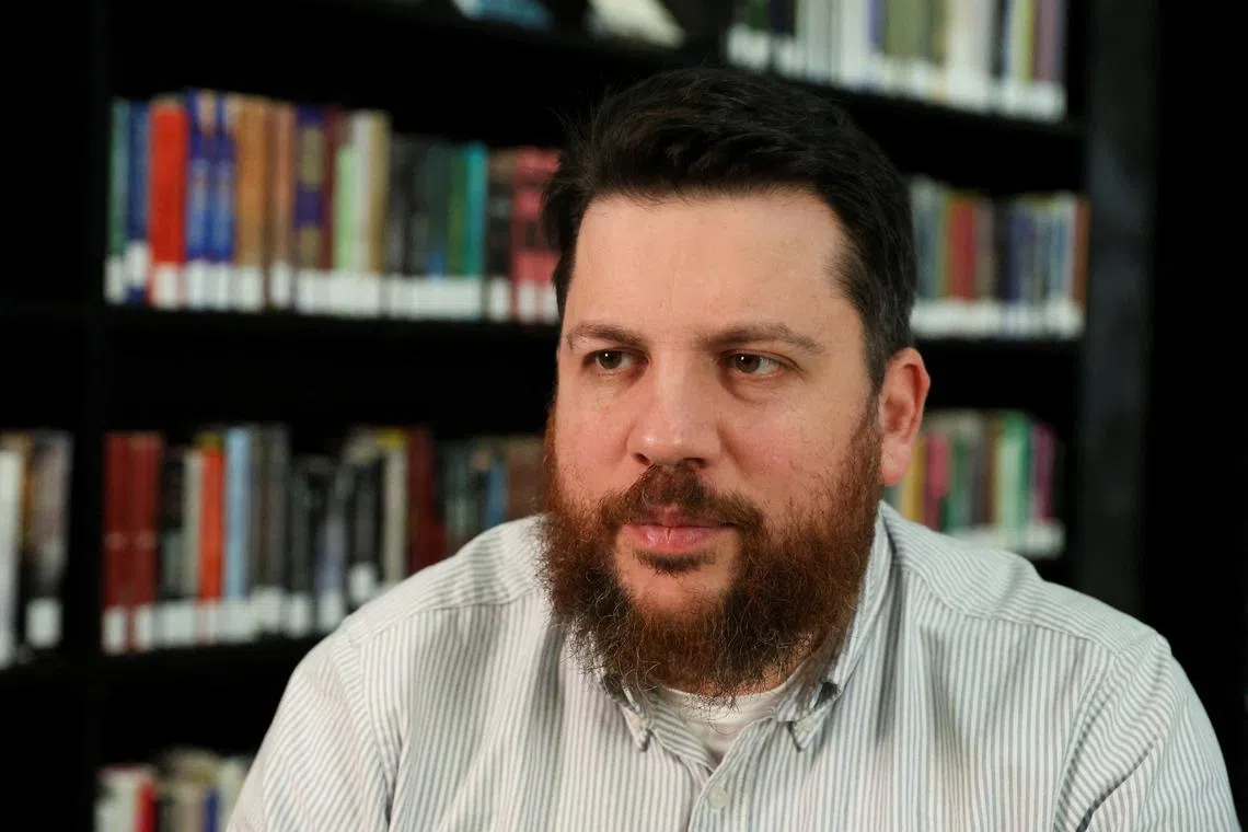 Leonid Volkov, the top aide of Alexei Navalny, speaks during an interview with Reuters in Vilnius, Lithuania March 12, 2024. REUTERS/Gerhard Mey