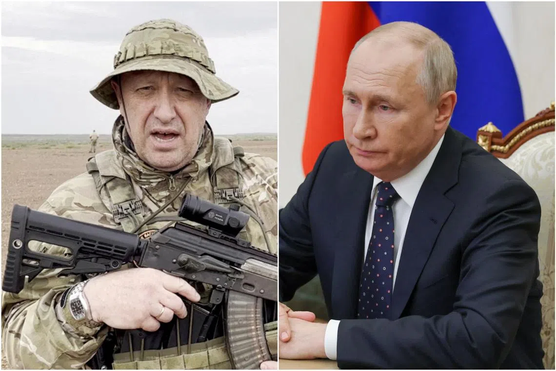 With his June rebellion, Mr Prigozhin (left) threatened something even more sensitive: Mr Putin’s own hold on power.