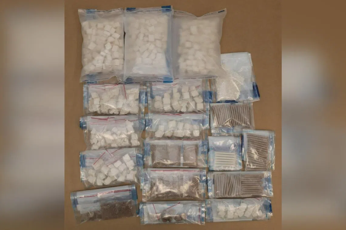 Heroin seized in the vicinity of Bedok North Street 3 in a CNB operation conducted on Oct 5, 2023.
