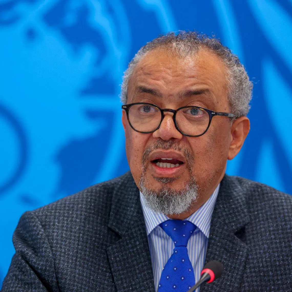FILE PHOTO: Director-General of the World Health Organisation (WHO) Dr. Tedros Adhanom Ghebreyesus attends an ACANU briefing in Geneva, Switzerland, April 29, 2026. REUTERS/Denis Balibouse/File Photo
