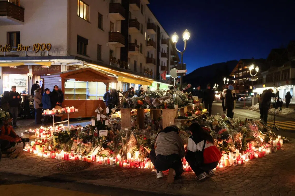 Crans-Montana fire: Swiss Alpine resort residents seek solace together after bar blaze