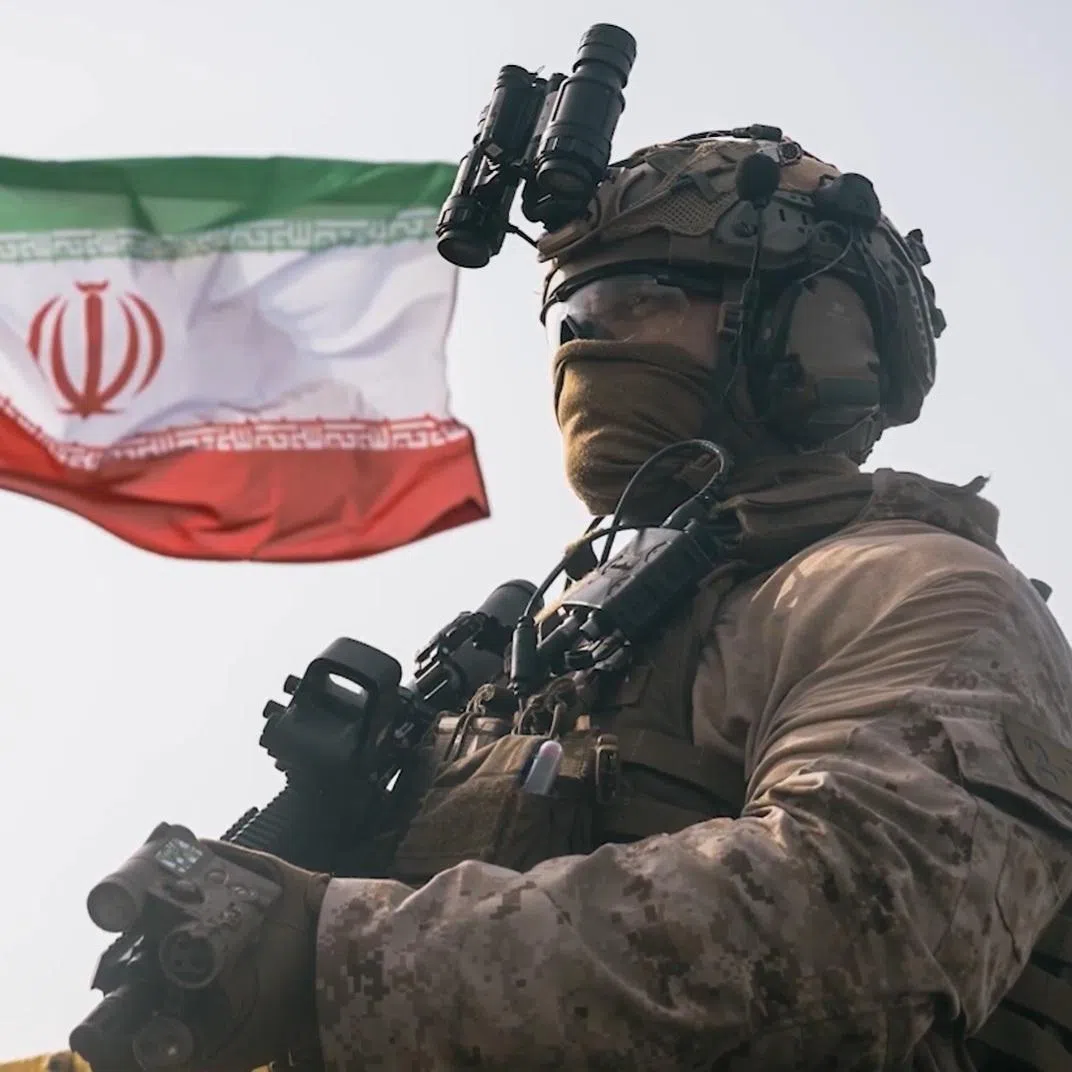 A screengrab from a video posted online by the US military, after Marines boarded the M/T Wen Yao in the Gulf of Oman on July 16.