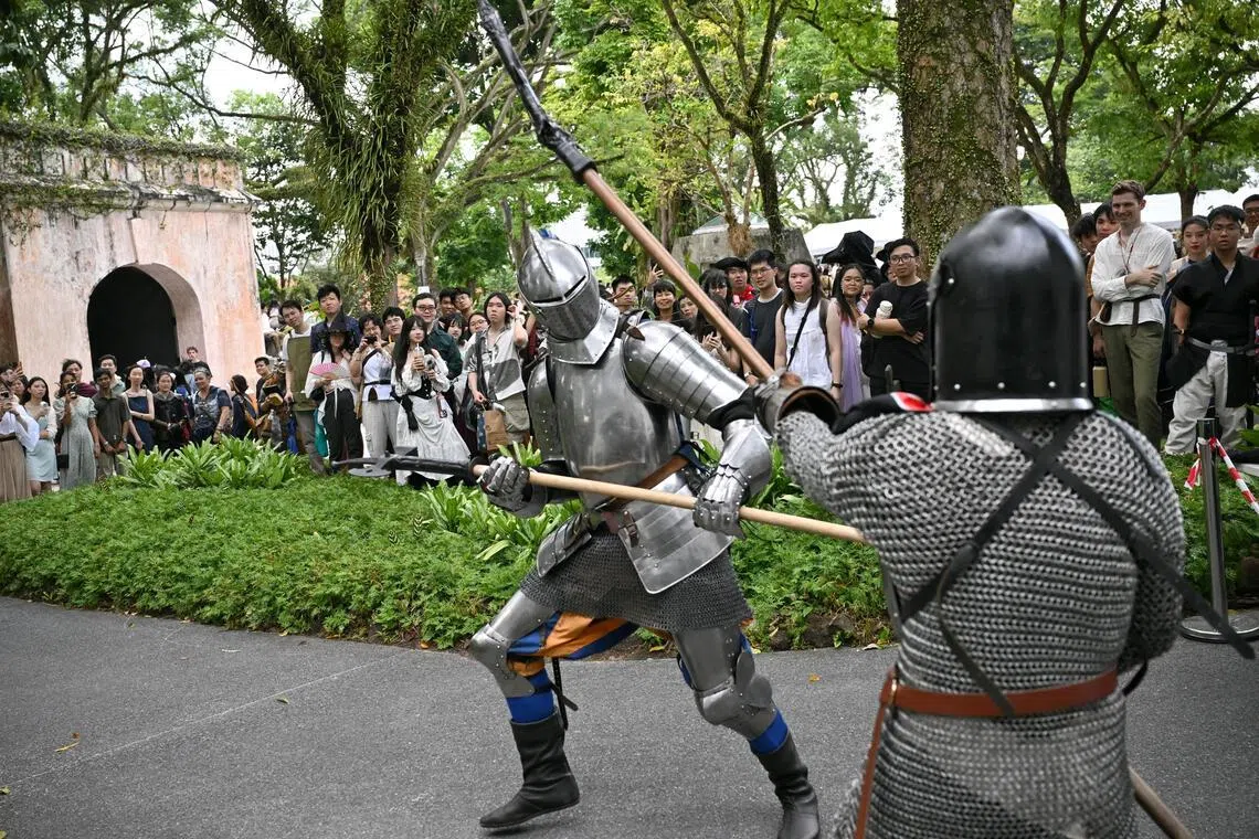 Fort Canning Park was transformed into the bustling fairground of a make-believe world called Xenaria for the event, which ends on Feb 1.