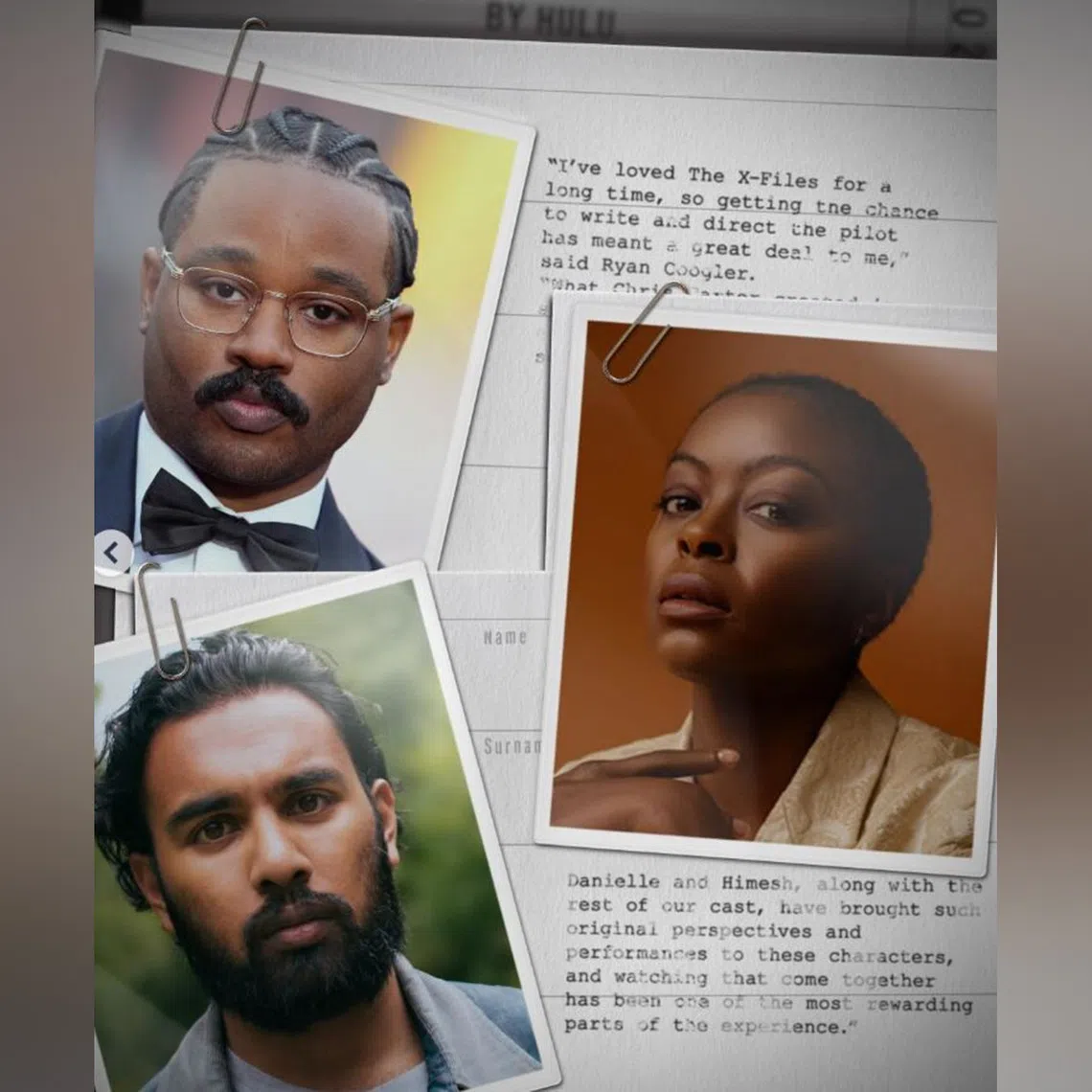 (Clockwise from top left) Ryan Coogler, Danielle Deadwyler and Himesh Patel will be part of the new The X-Files reboot.
