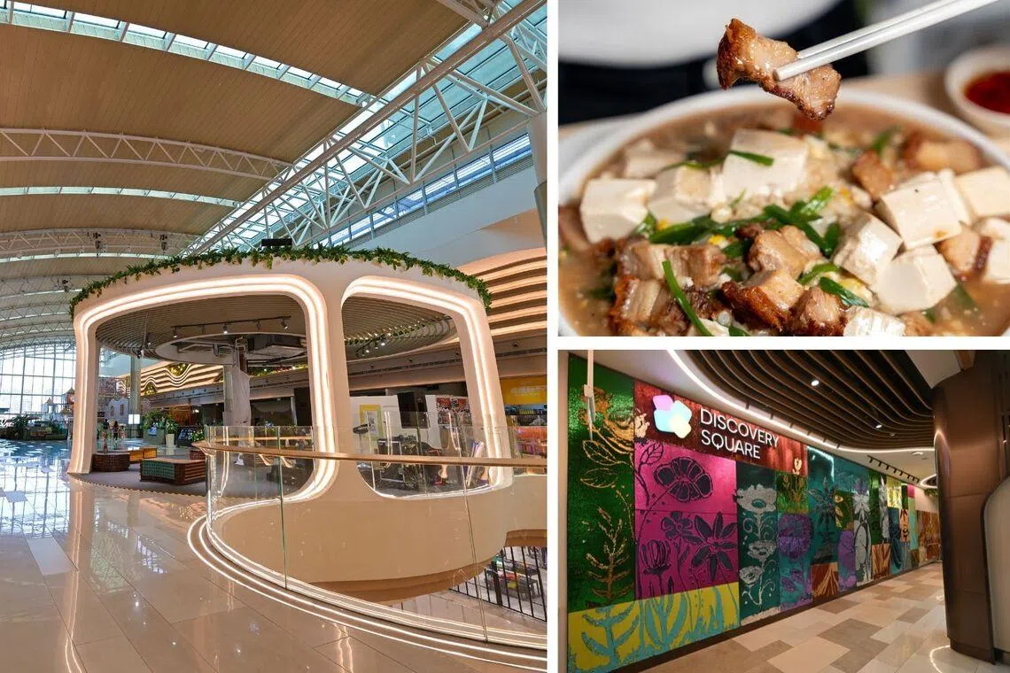 The refreshed City Square Mall relaunched with Gastro Square (left), new dining options and a record-breaking sequin wall.