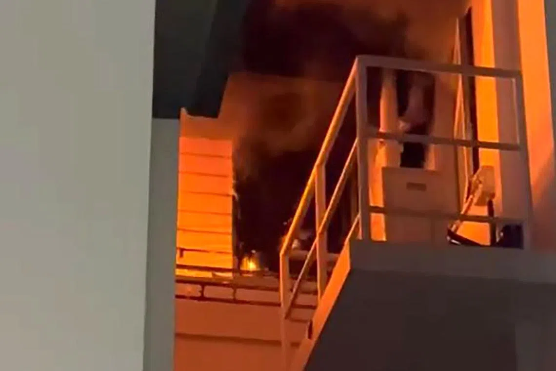 The fire at 229A Sumang Lane “involved an overheated cooking stove” and was extinguished with a water jet.